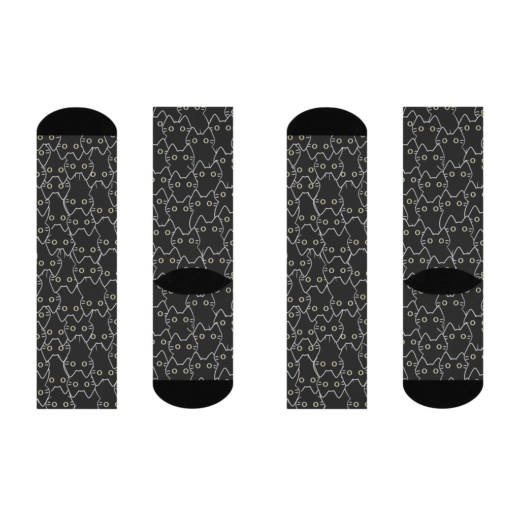 Black Cat Socks, Cute Kawaii Witchy Socks, Goth Gift, Womens Adults Unisex Socks