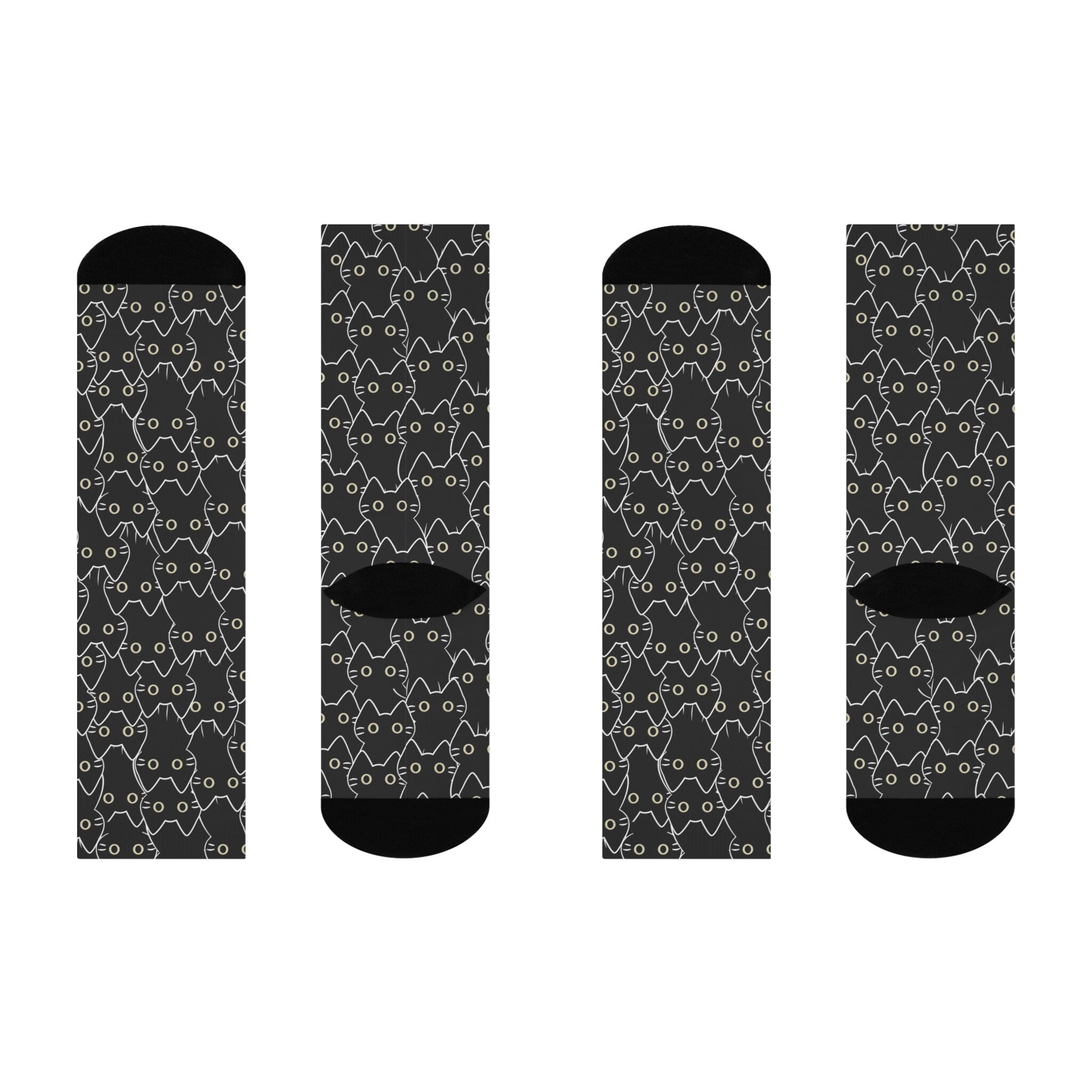 Black Cat Socks, Cute Kawaii Witchy Socks, Goth Gift, Womens Adults Unisex Socks