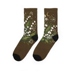 Lily of the Valley Wildflower Graphic Socks