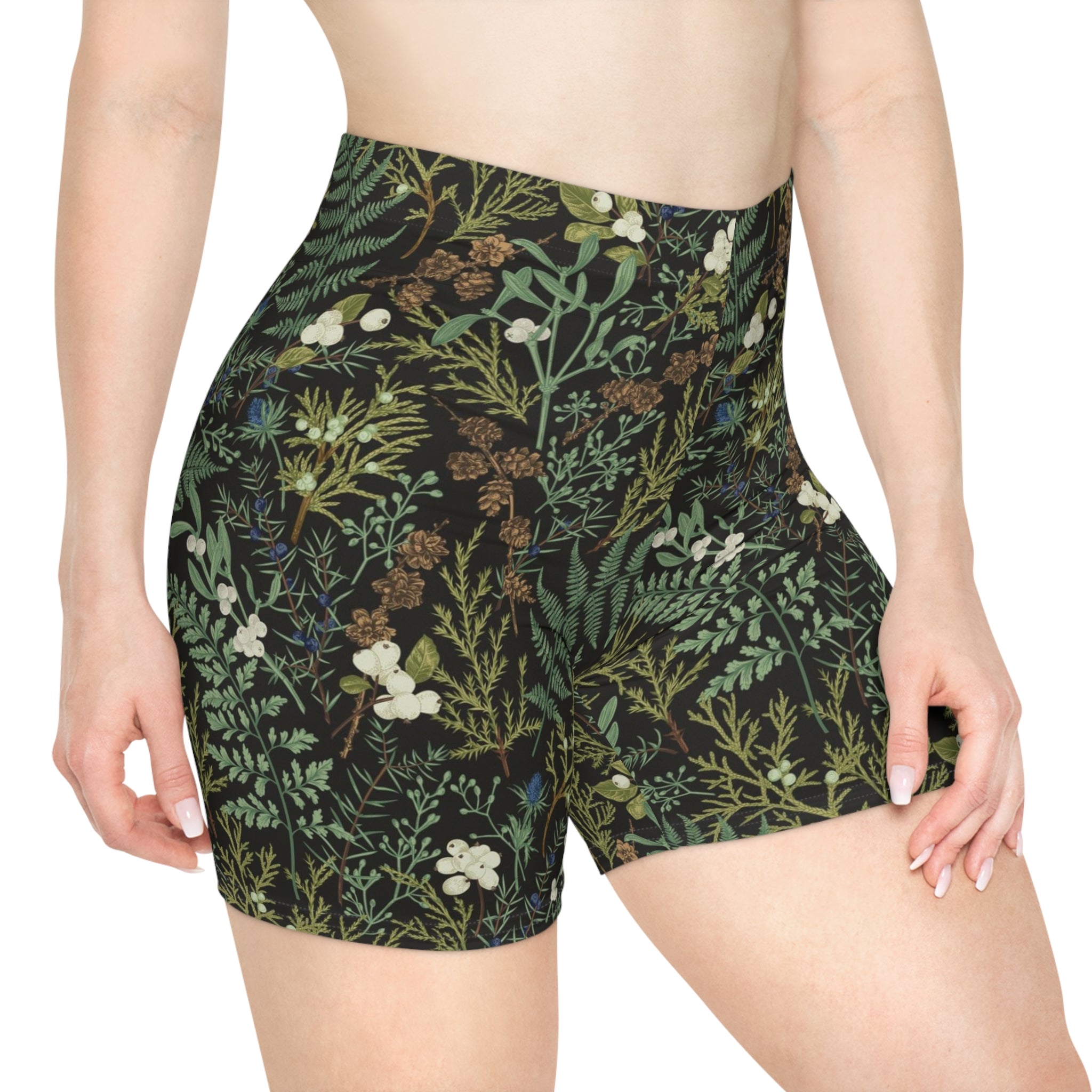 Green Botanical Garden Biker Shorts