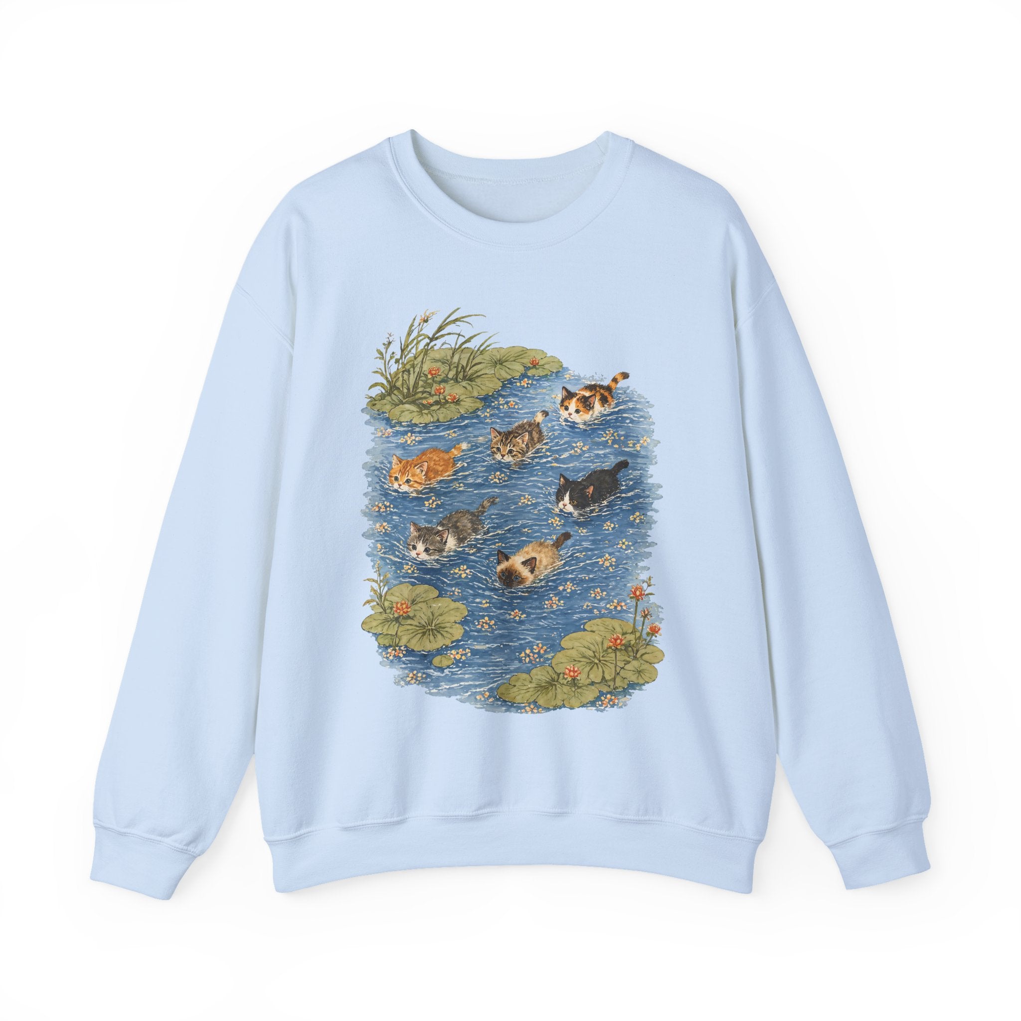 Swimming Cats in Pond Sweatshirt