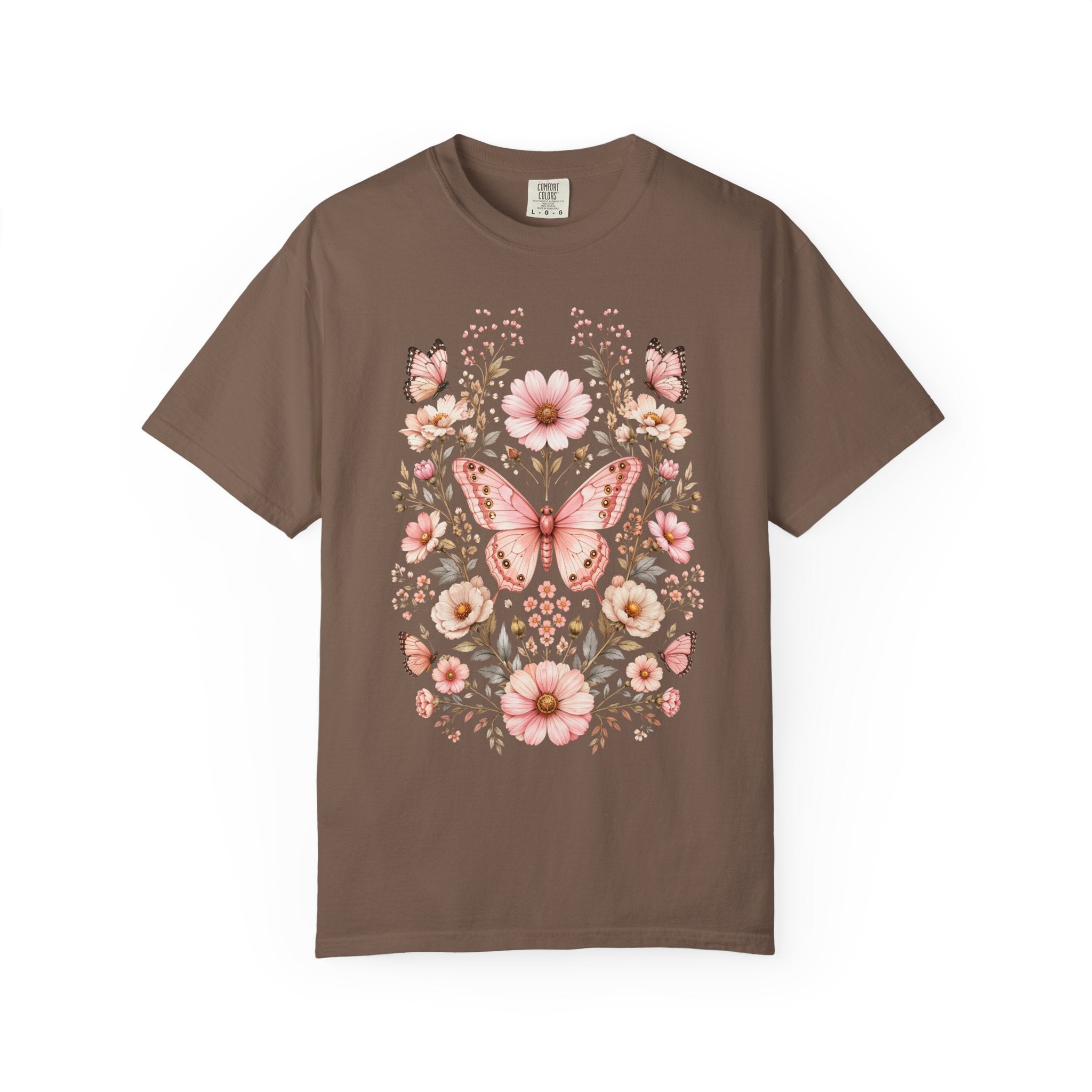 Pink Butterfly Graphic T-Shirt