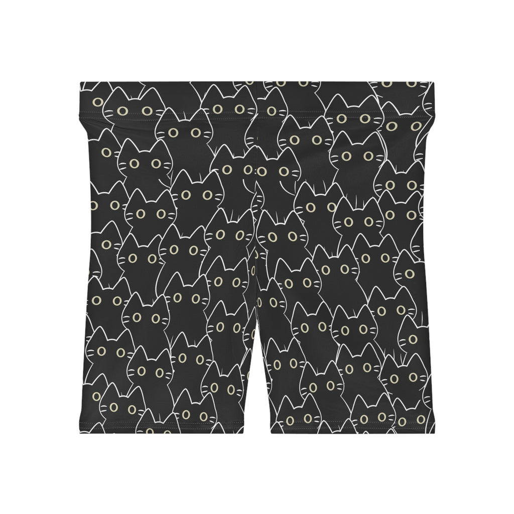 Black Cat Biker Shorts