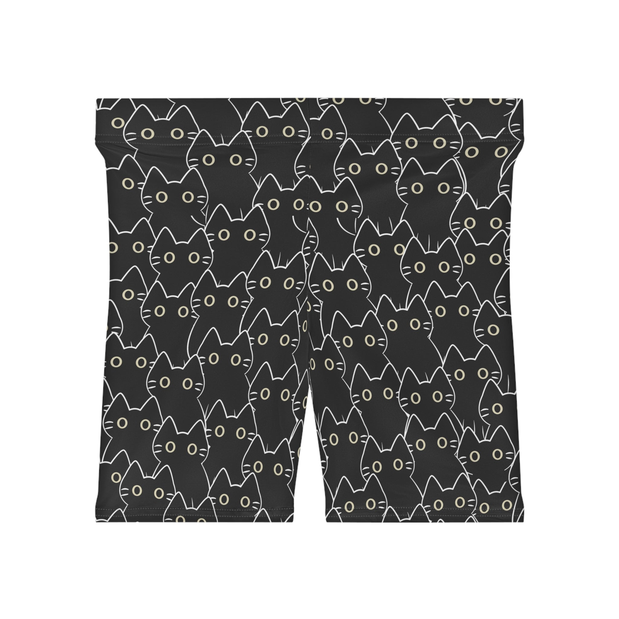 Black Cat Biker Shorts