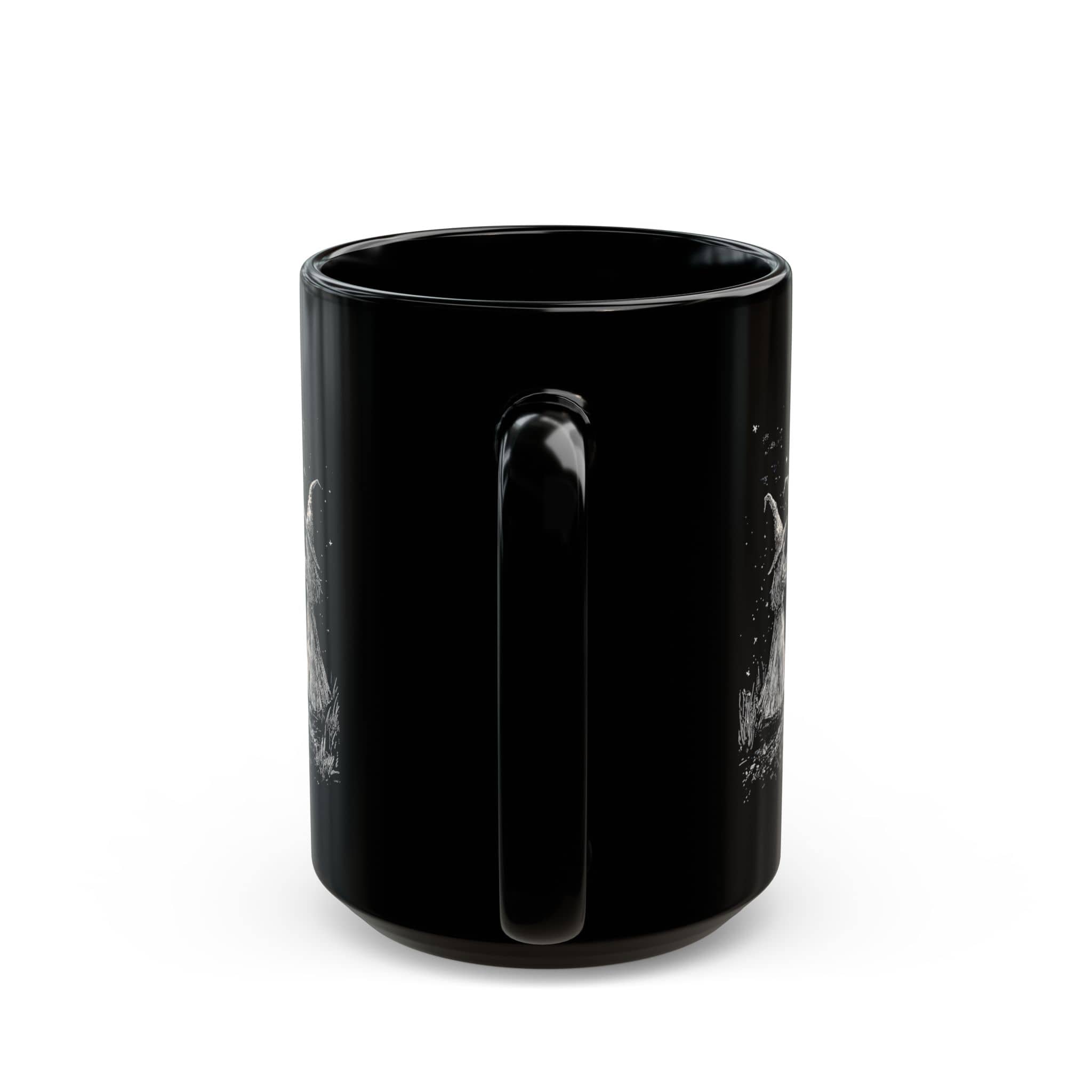 Witches Moon Dance Black Ceramic Mug
