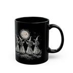 Witches Moon Dance Black Ceramic Mug