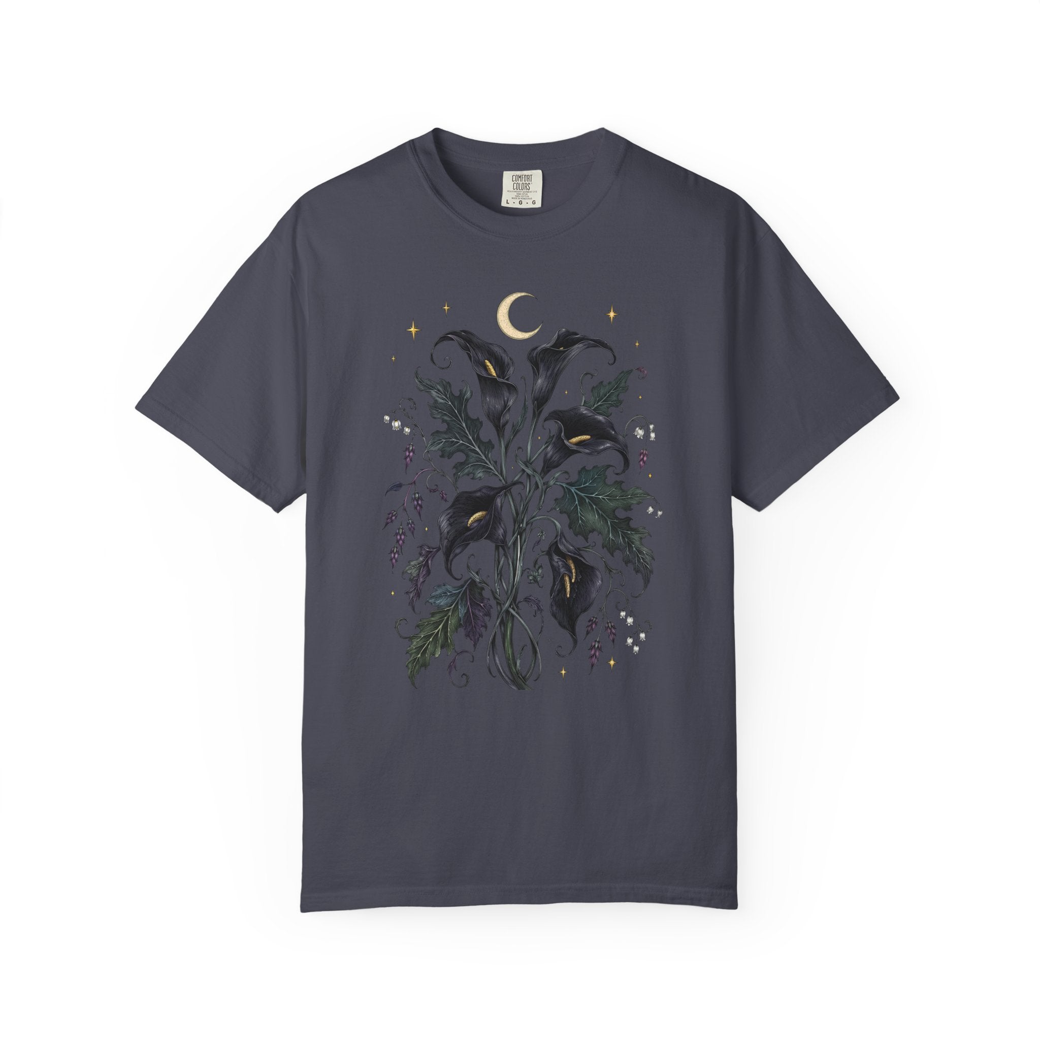 Black Calla Lily Flower T-Shirt
