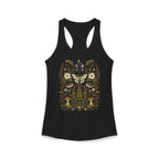 Whimsical Moth Wildflower Racerback Tank Top