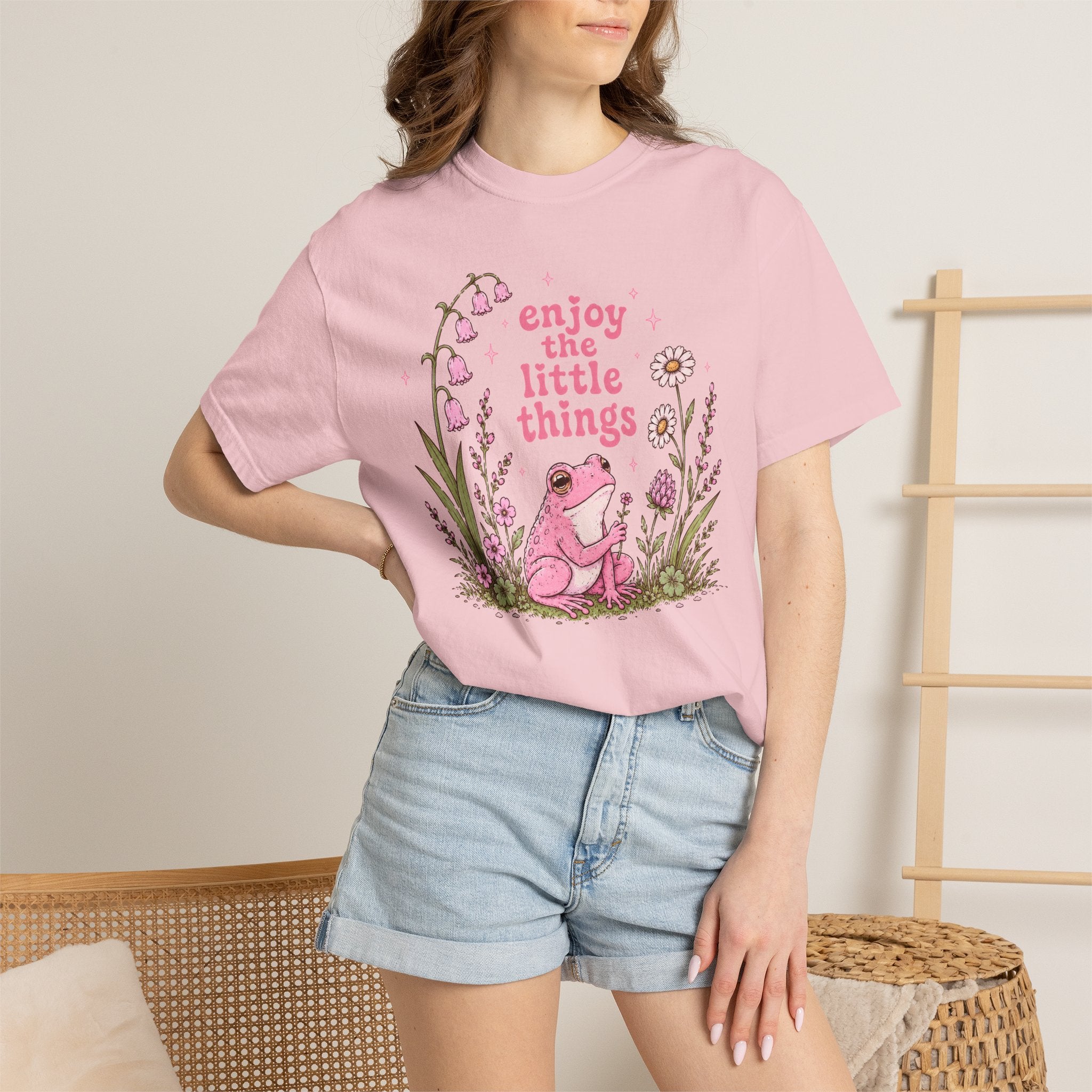 Enjoy the Little Things Pink Frog T-Shirt