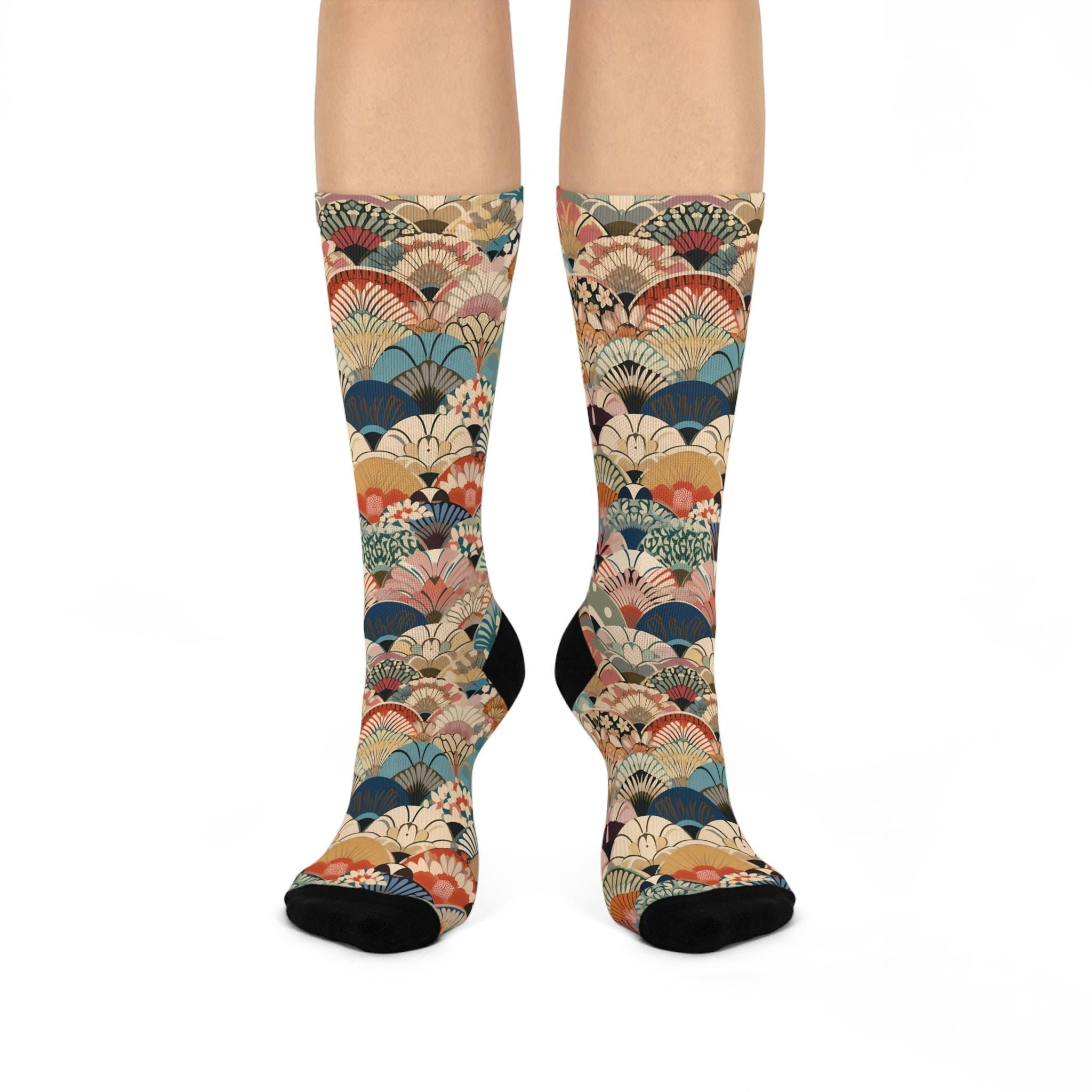 Japanese Anime Fans Socks, Art Nouveau Fashion, Indie Nature Mens Womens Adults Unisex Socks