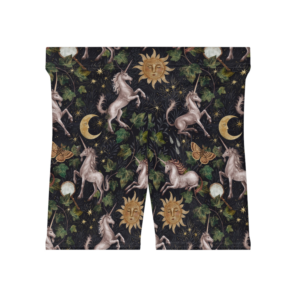 Botanical Unicorn Biker Shorts