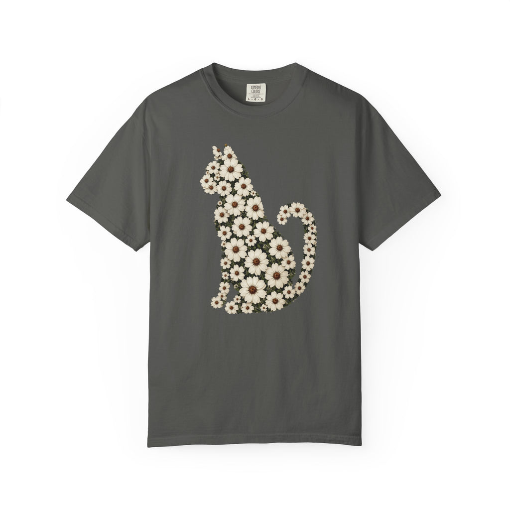Daisy Cat Floral Graphic T-Shirt