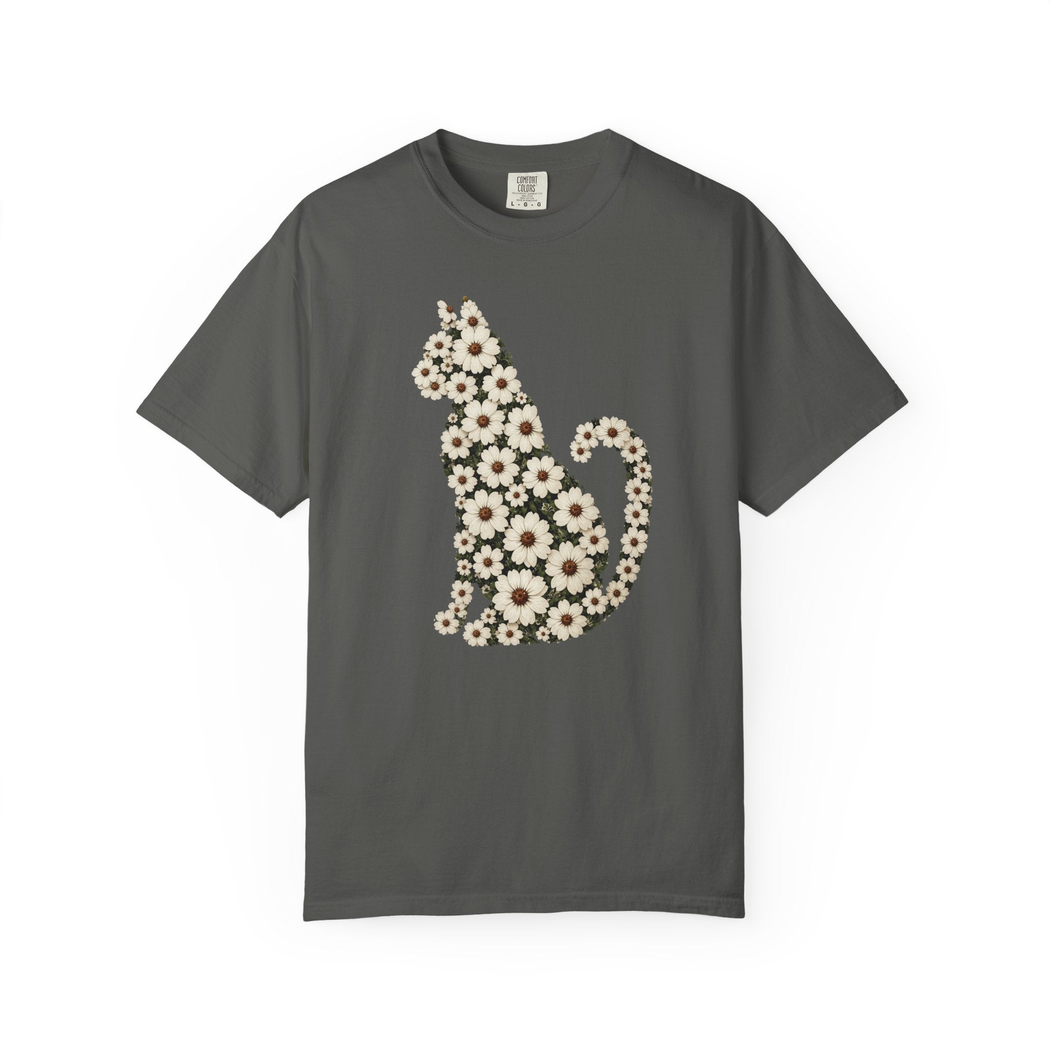Daisy Cat Floral Graphic T-Shirt