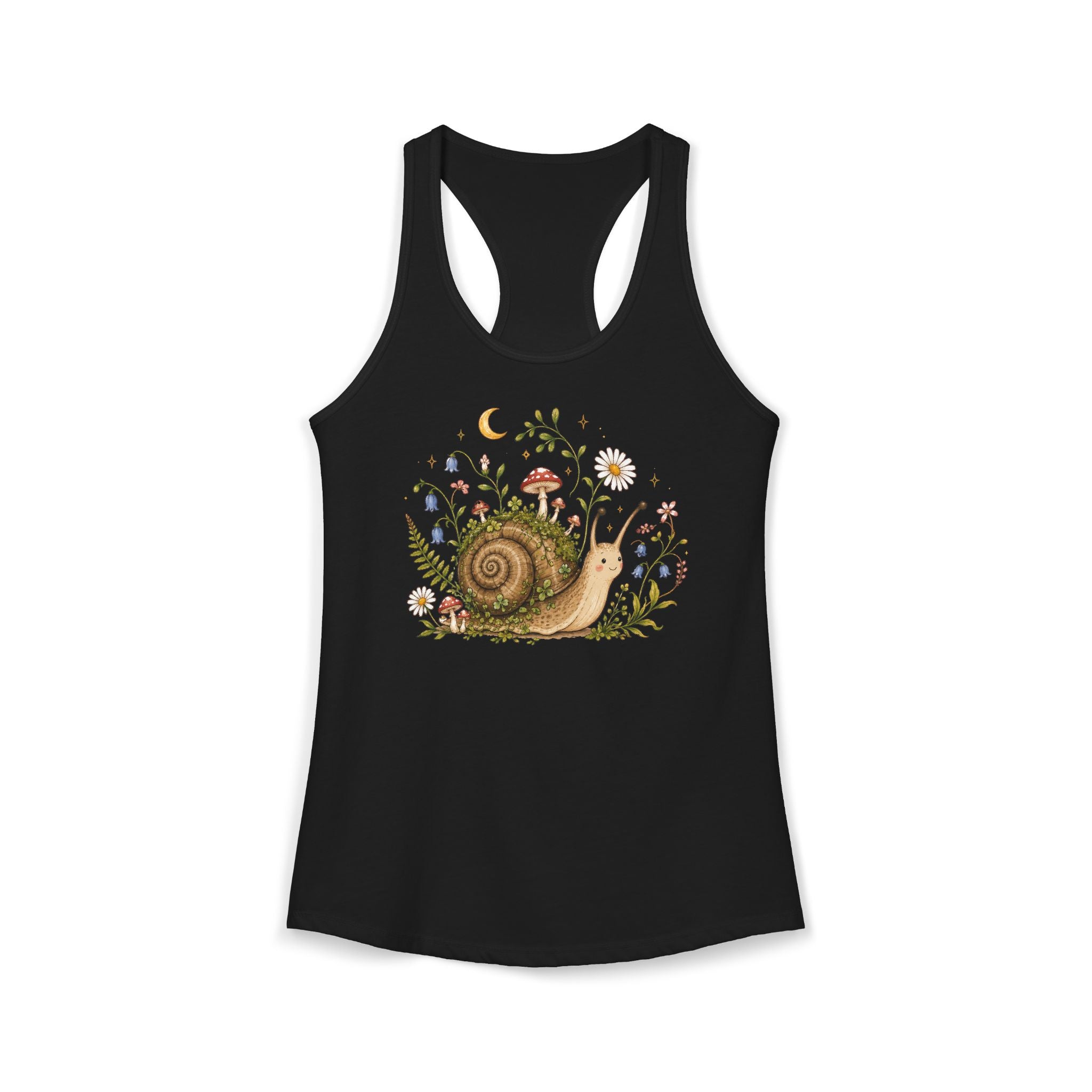 Blooming at My Own Pace Snail Racerback Tank Top