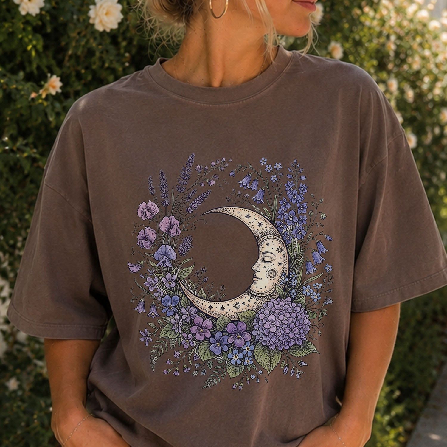 Purple Moon Floral Tshirt
