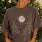 Stargazing Cat Moon T-shirt