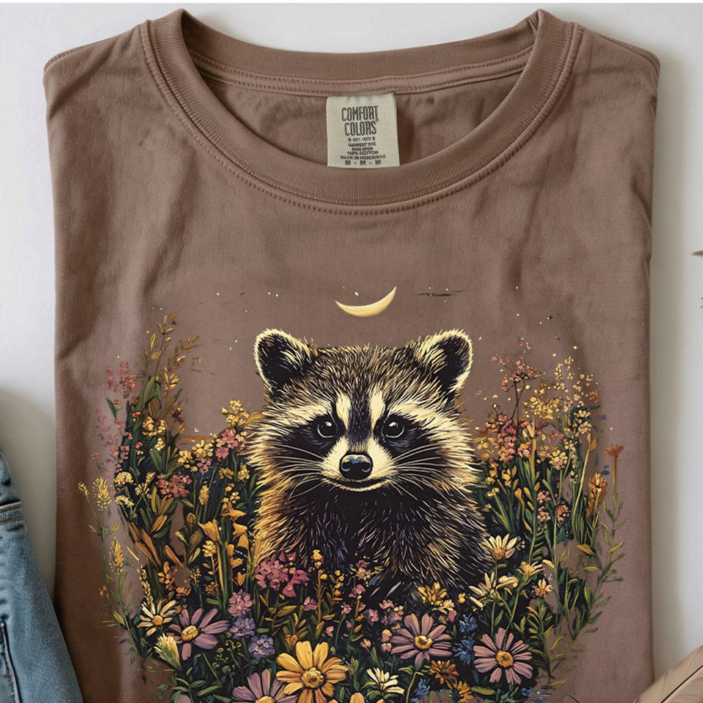 Raccoon Wildflower T-shirt