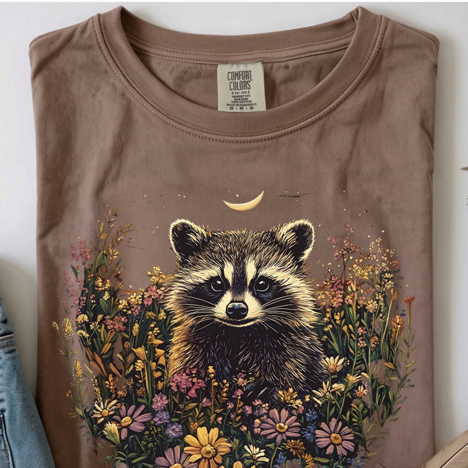 Raccoon Wildflower T-shirt