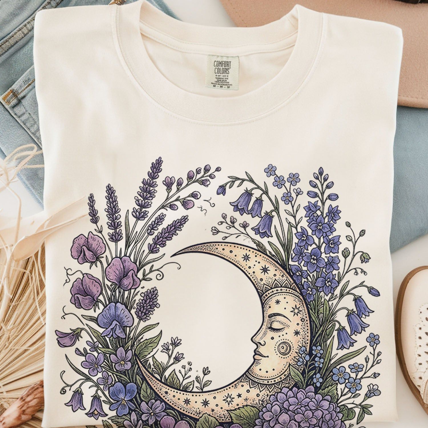 Purple Moon Floral Tshirt