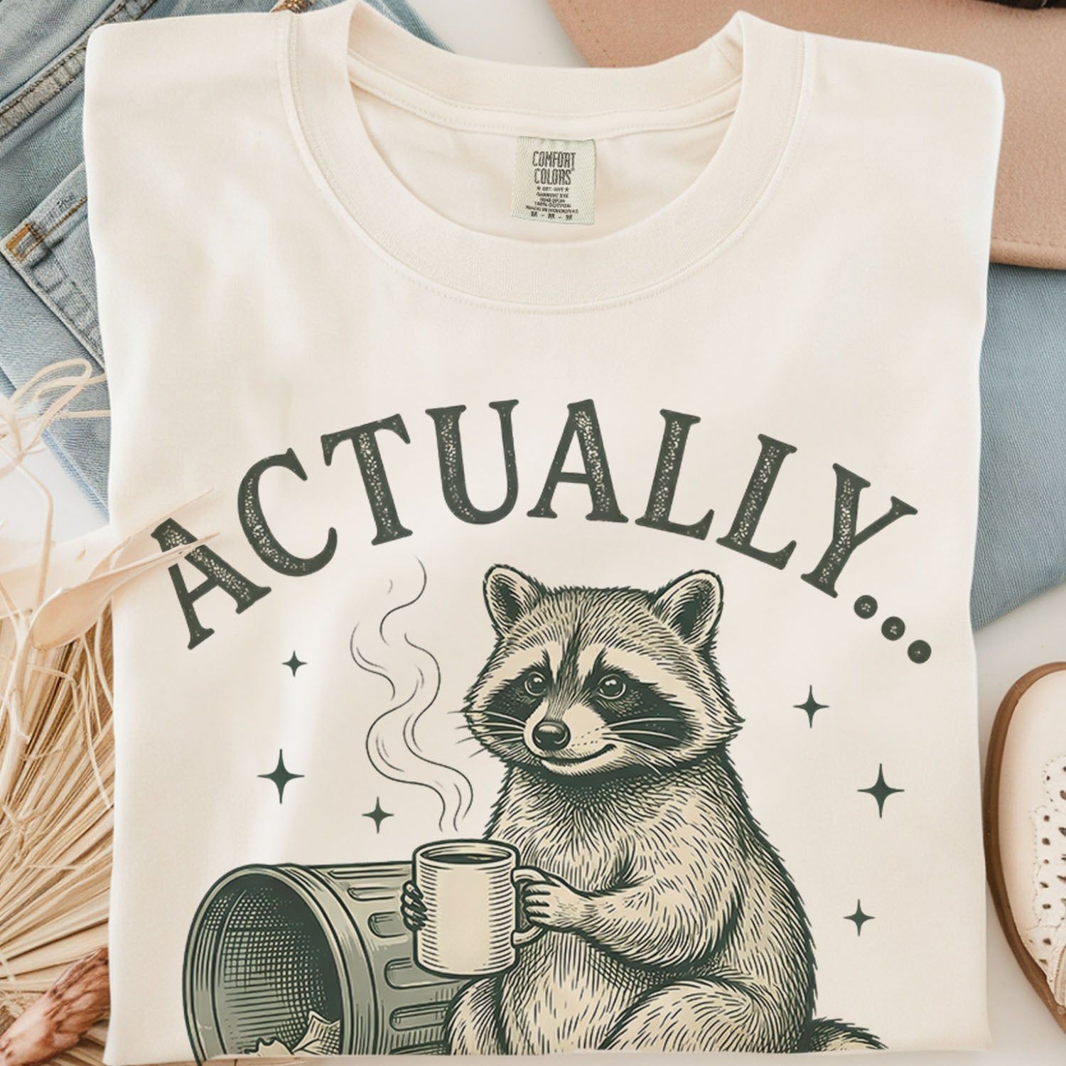 Actually I am The Problem Raccoon T-shirt