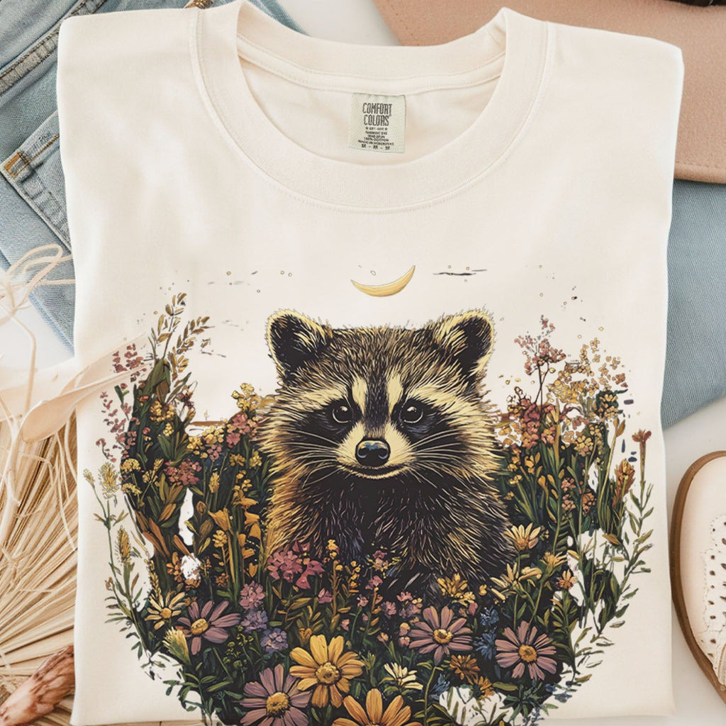 Raccoon Wildflower T-shirt
