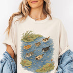Swimming Cats in Pond T-Shirt