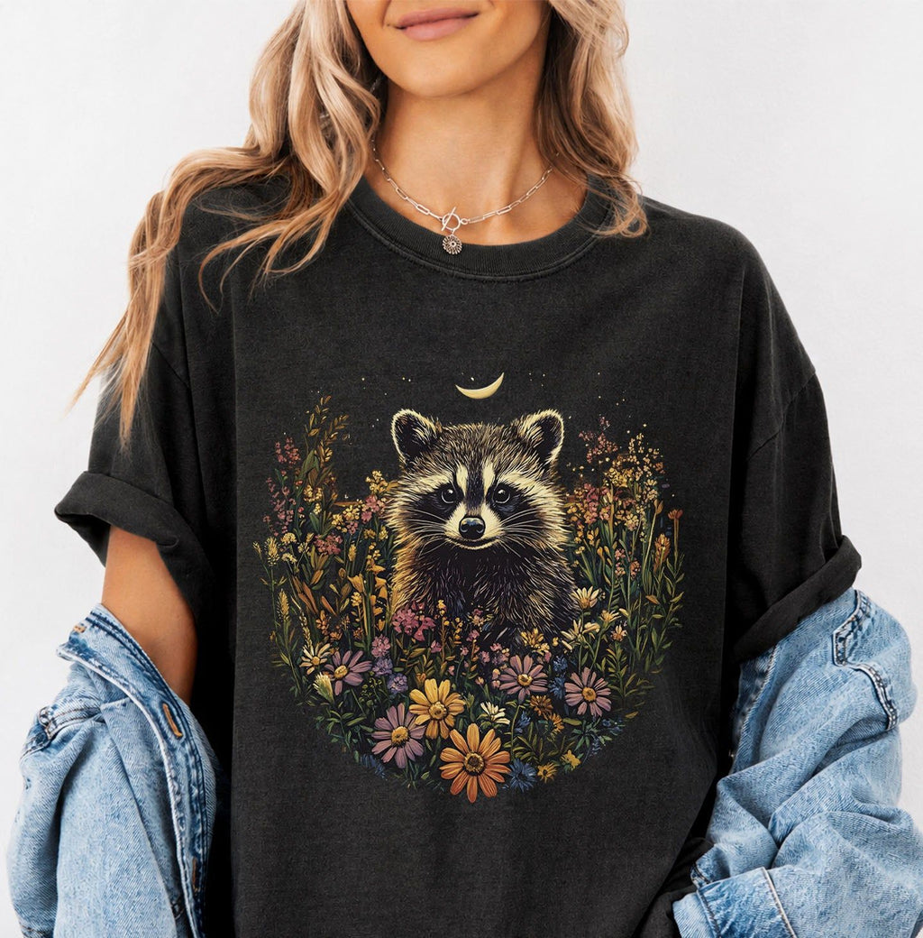 Raccoon Wildflower T-shirt