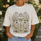 Whimsical Moth Wildflower T-Shirt