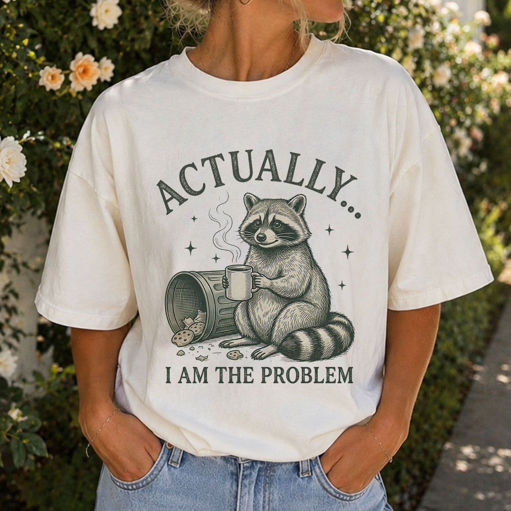 Actually I am The Problem Raccoon T-shirt