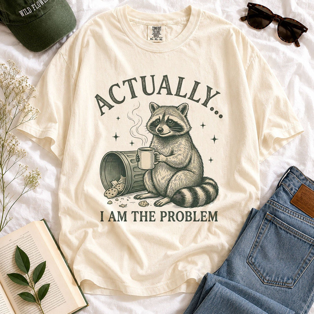 Actually I am The Problem Raccoon T-shirt