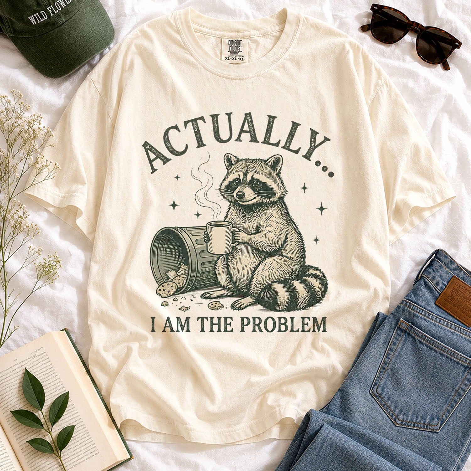 Actually I am The Problem Raccoon T-shirt