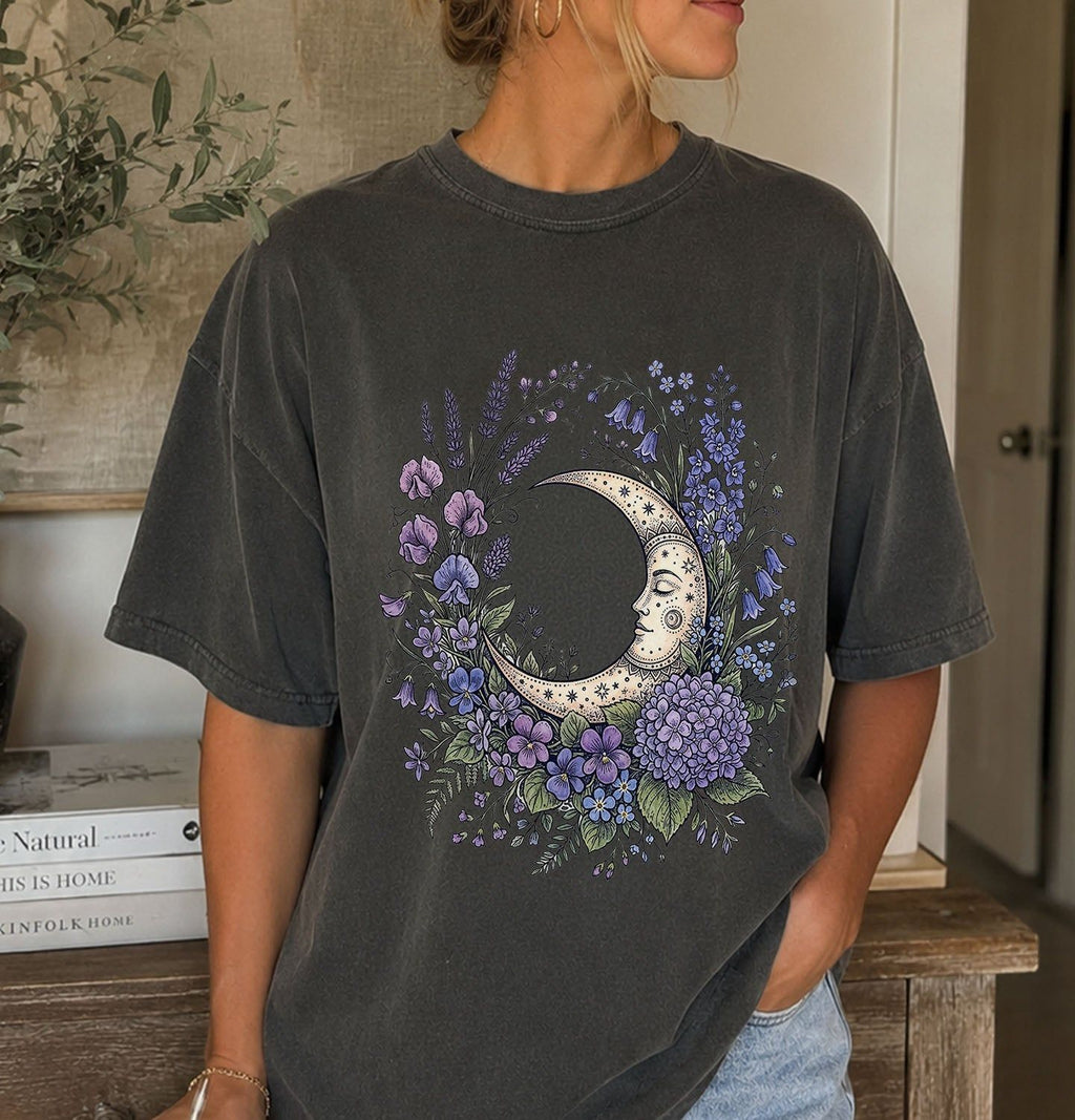 Purple Moon Floral Tshirt