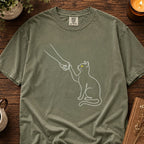 Cat Fist Bump Line Graphic T-Shirt - Charmed and Wyld