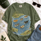 Swimming Cats in Pond T-Shirt