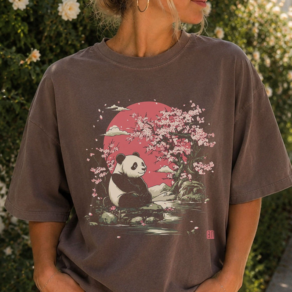 Panda Cherry Blossom T-shirt