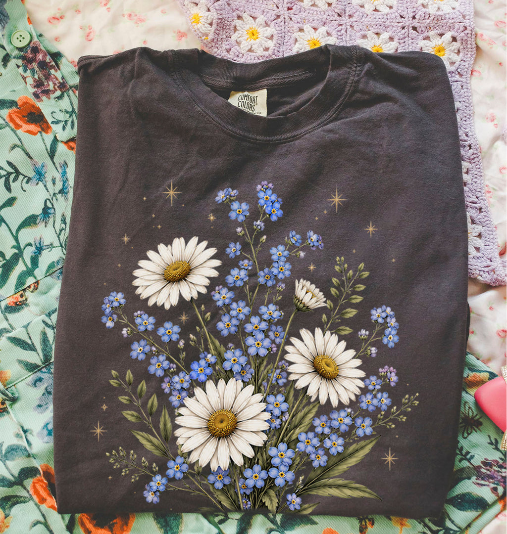Forget Me Not Dasiy Floral T-Shirt