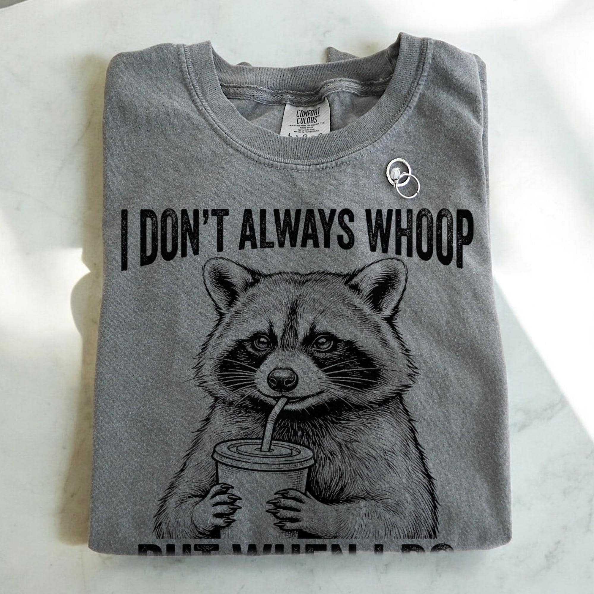 Whoop Racoon There It Is T-shirt, Comfort Colors Trash Panda Graphic Tee, Funny Animal Womens Top, Mens T-Shirt