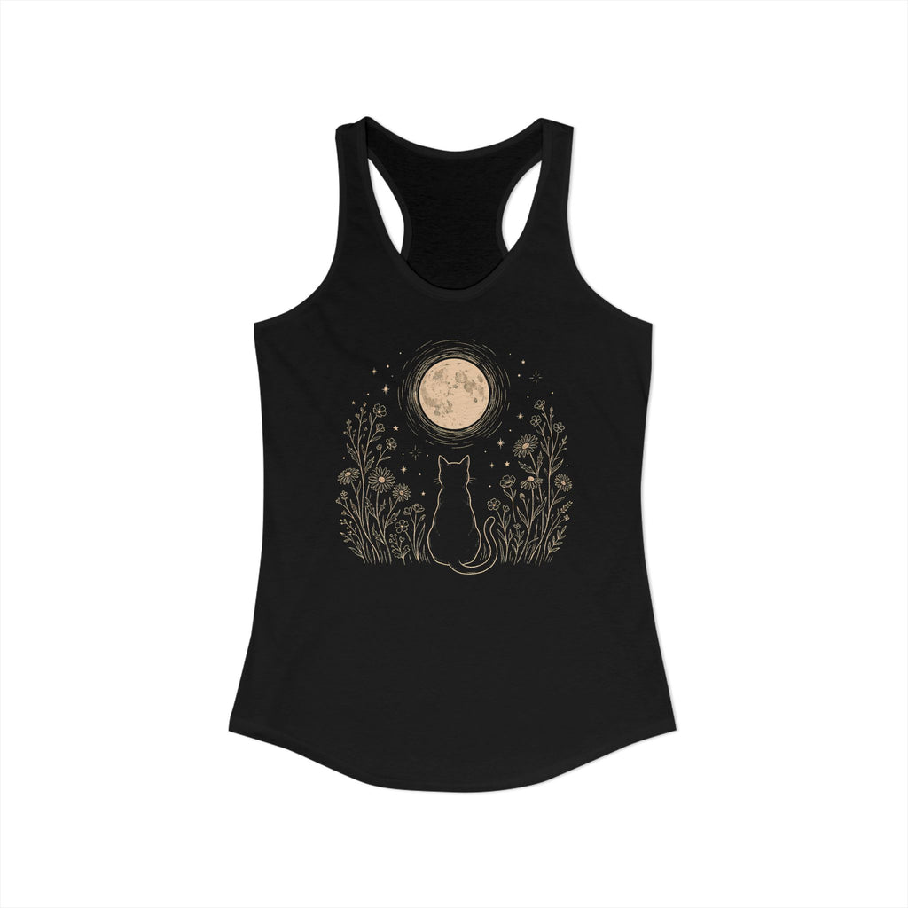 Stargazing Cat Racerback Tank Top