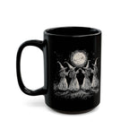 Witches Moon Dance Black Ceramic Mug