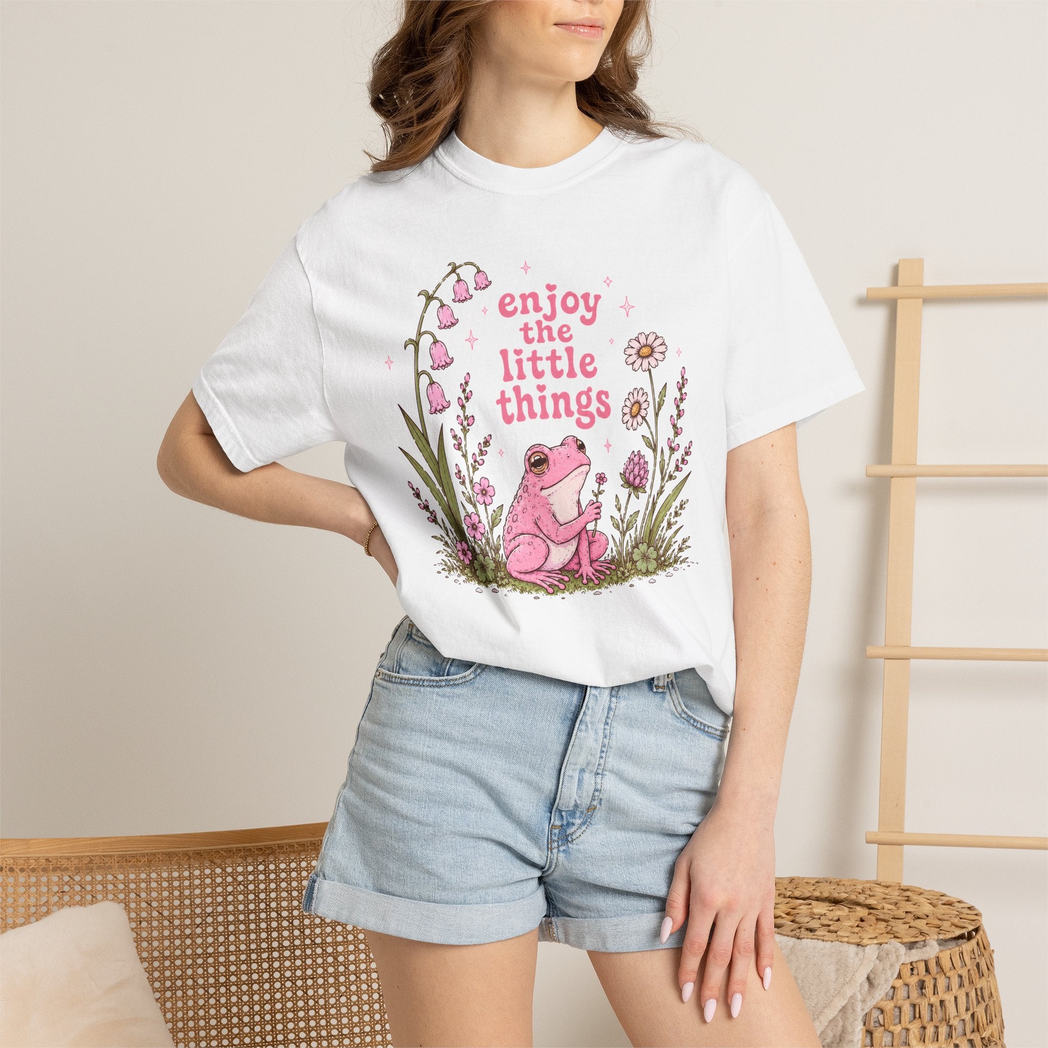Enjoy the Little Things Pink Frog T-Shirt