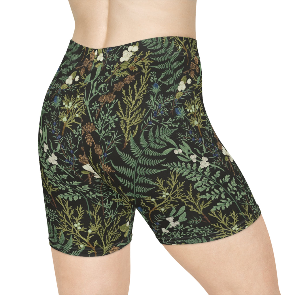 Green Botanical Garden Biker Shorts