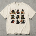 Black Cats Reading Comfort Colors T-Shirt