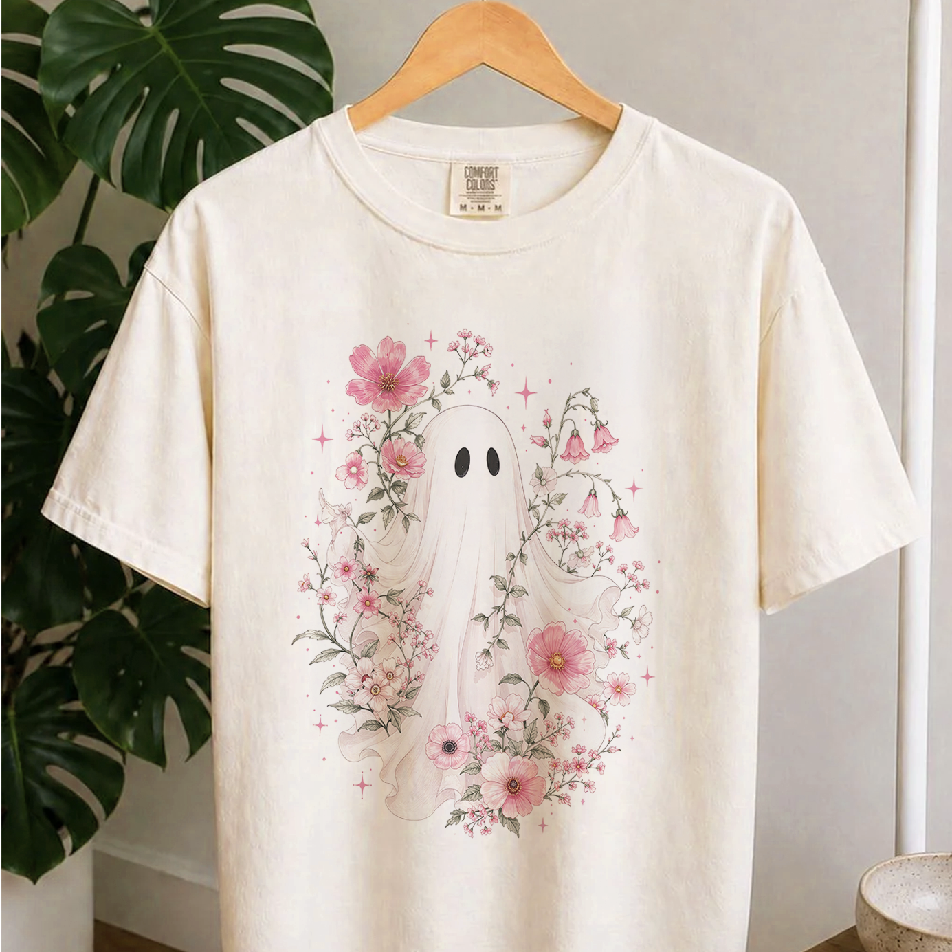 Haunted Pink Flower Garden T-Shirt
