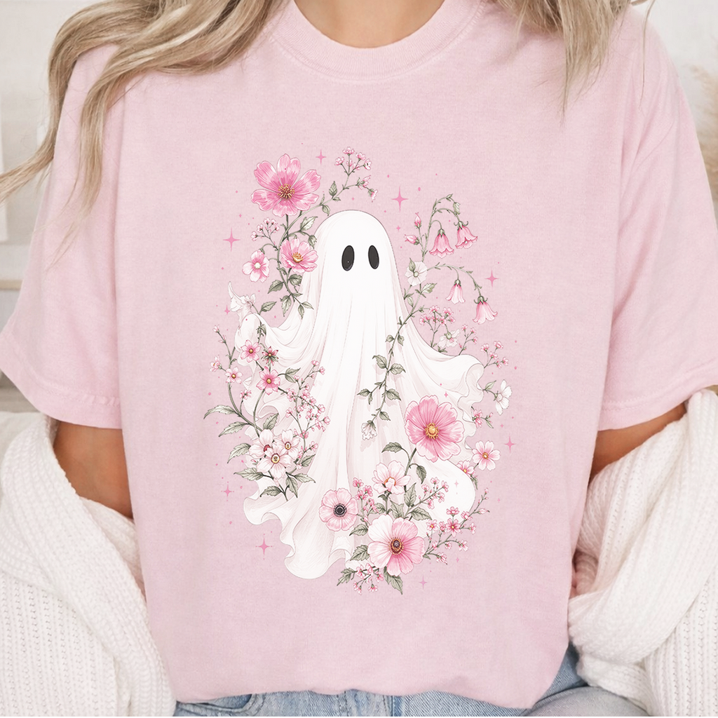 Haunted Pink Flower Garden T-Shirt