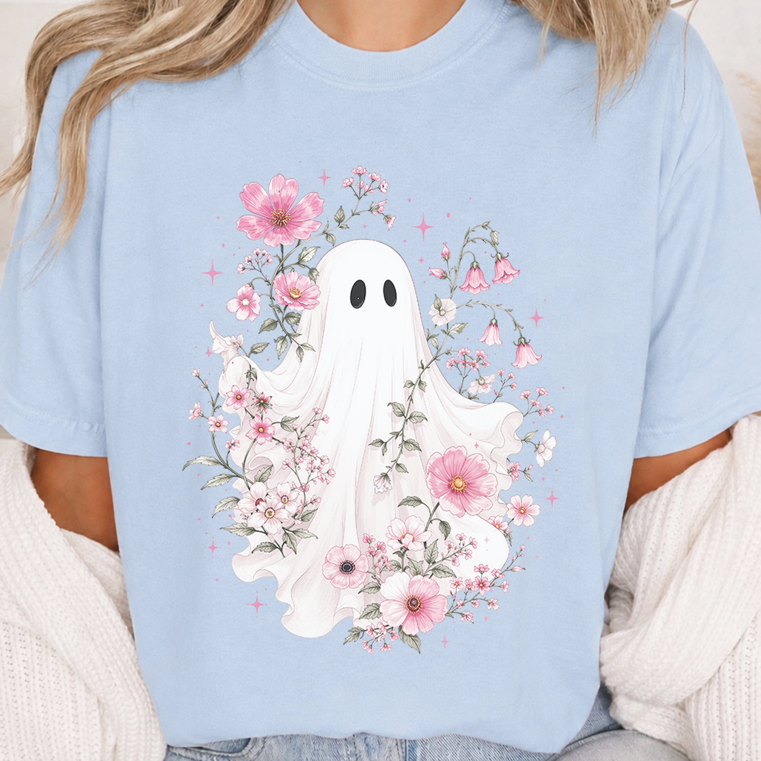 Haunted Pink Flower Garden T-Shirt