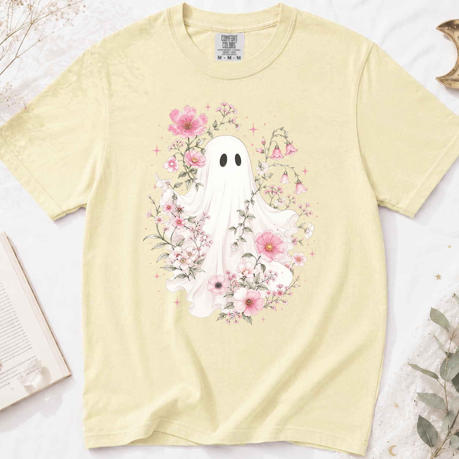 Haunted Pink Flower Garden T-Shirt