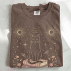 Celestial Cat on Books T-Shirt
