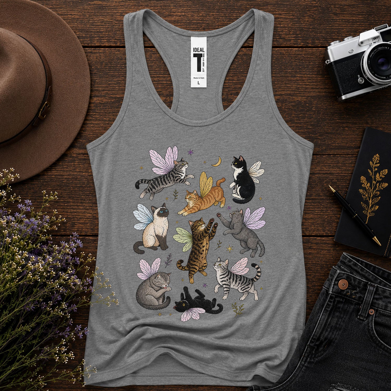 Fairy Cat Racerback Tank Top