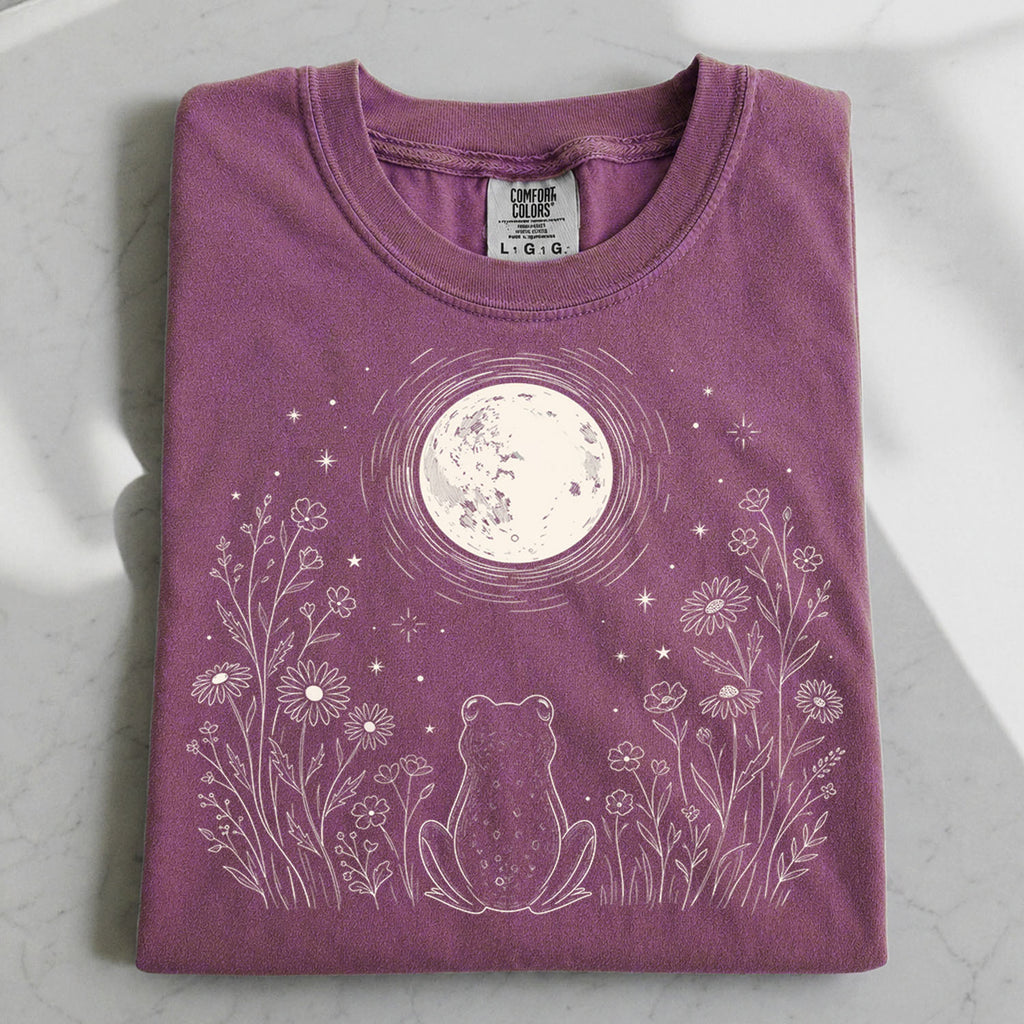 Frog Stargazing Moon T-Shirt