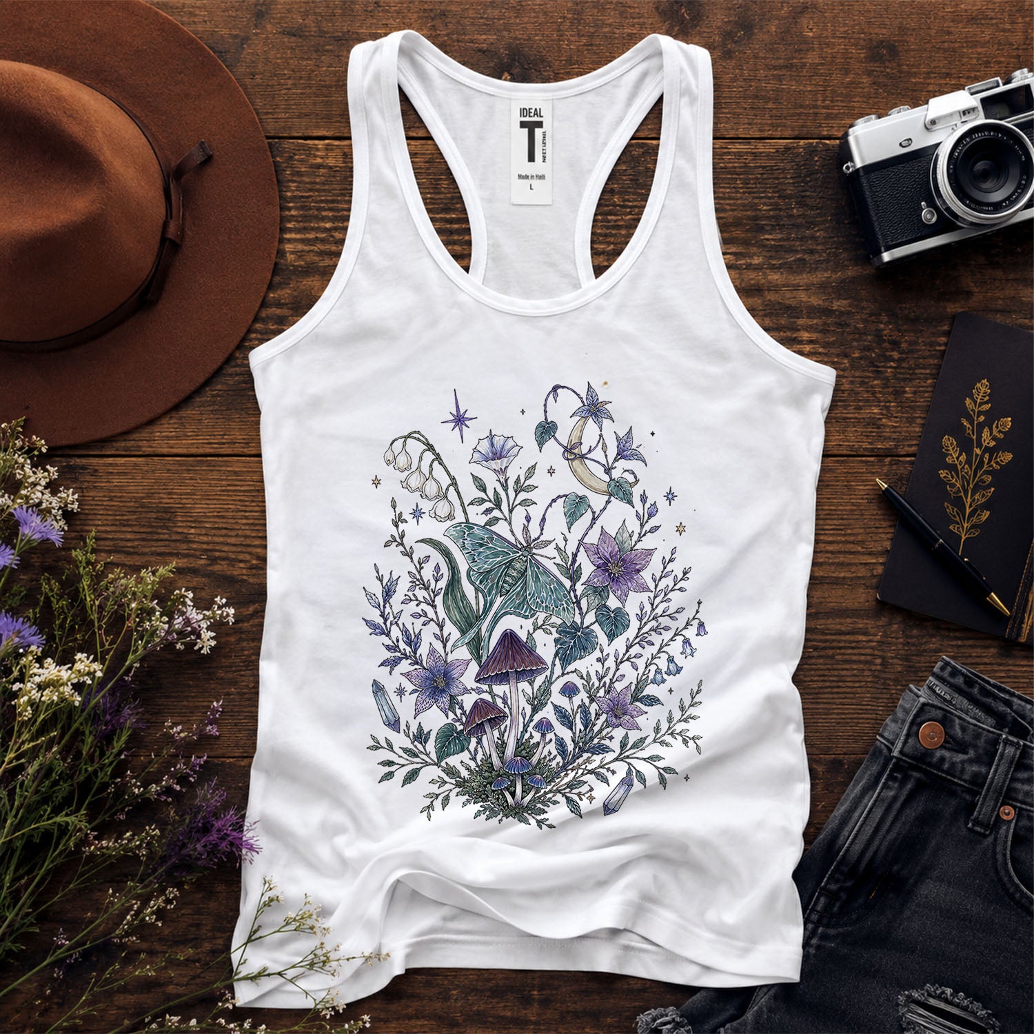 Mystical Moth Racerback Tank Top